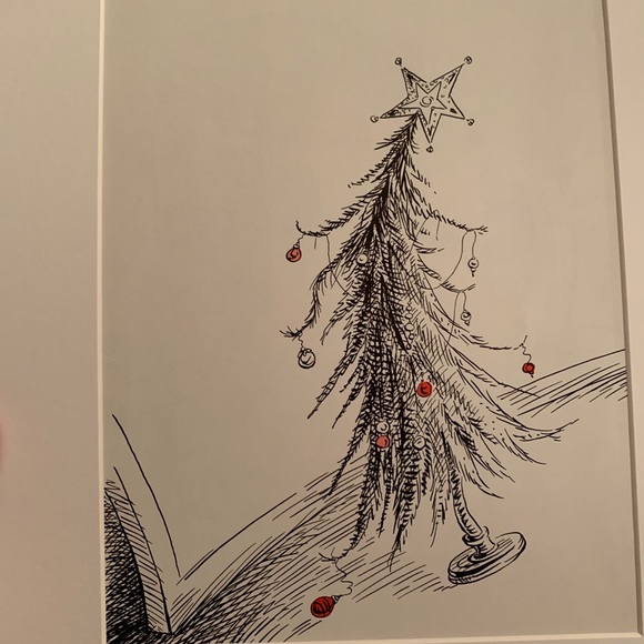 DR.SEUSS Litho (1957) 8x11" Matted 11x14"-GRINCH🌲 - Picture 2 of 6